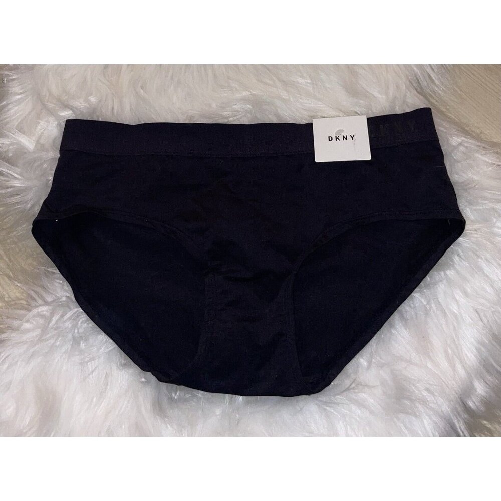 DKNY DK5005 Classic Cotton Boyshort Panties Womens M Medium Black